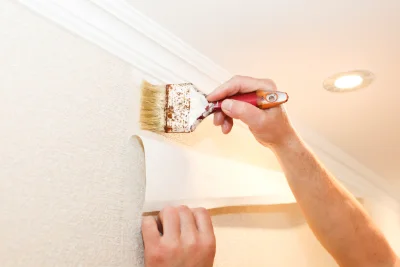 Pose de papier peint à Lavigerie — revêtements muraux et toiles de verre